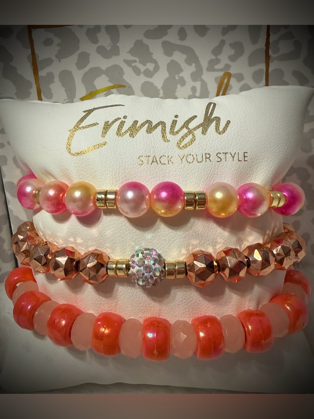 New ERIMISH Bracelets 3 Pc Stack - Multi - Custom Regular, Kids or Extended Size